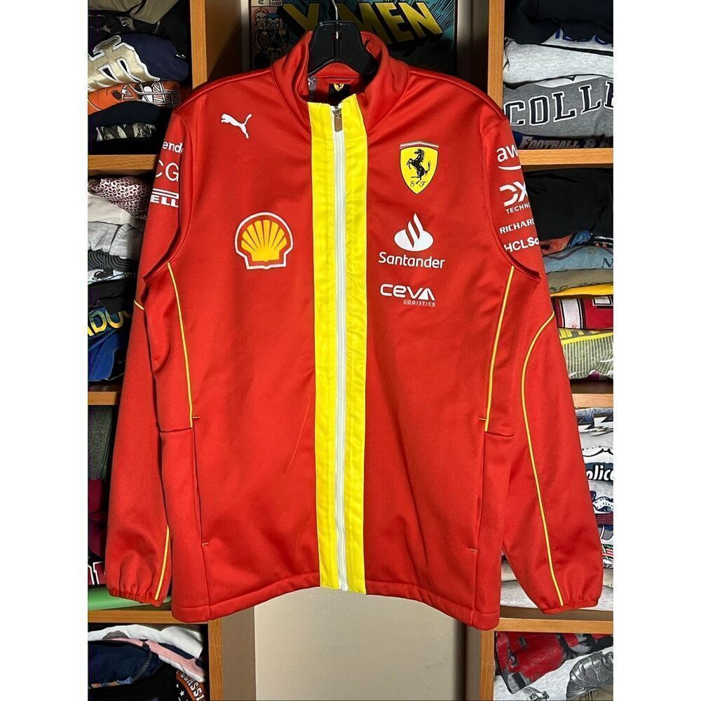 PUMA Scuderia Ferrari Team Softshell Full Zip Jacket Mens Medium